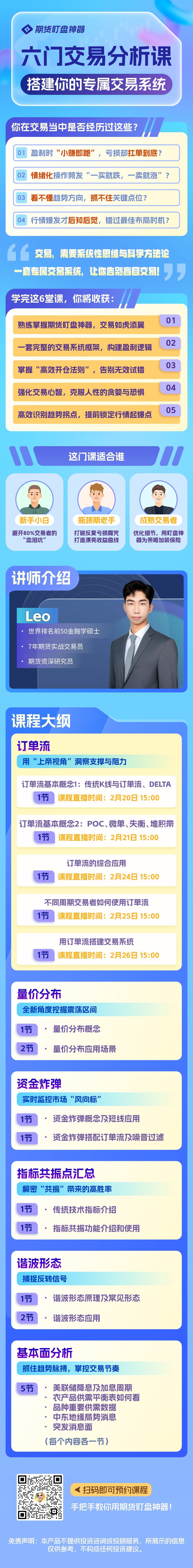 期货盯盘神器：六门交易分析课，搭建你的专属交易系统！
