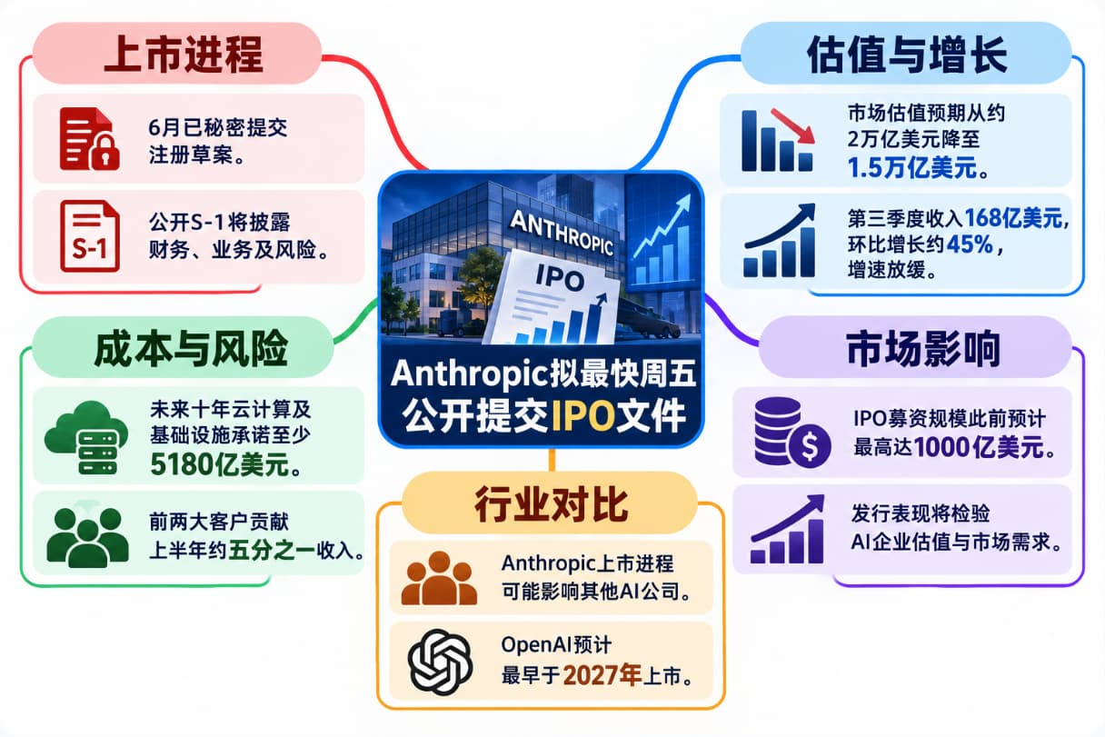 Anthropic最快本週五公開提交IPO文件!11月上市計圖片1